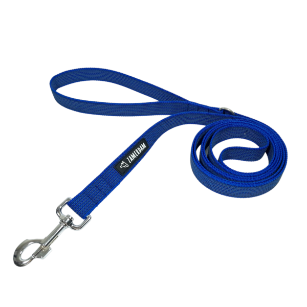 Smycz miejska gumowana Niebieska Ciemna