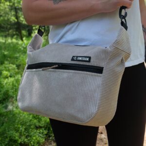 Torba Spacerowa Sztruks Crossbody Trufla.