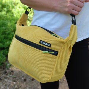 Torba Spacerowa Sztruks Crossbody Yellow.