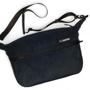 Torba Spacerowa Sztruks Crossbody Black.